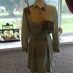 Audacity two-piece vintage skirt and shirt